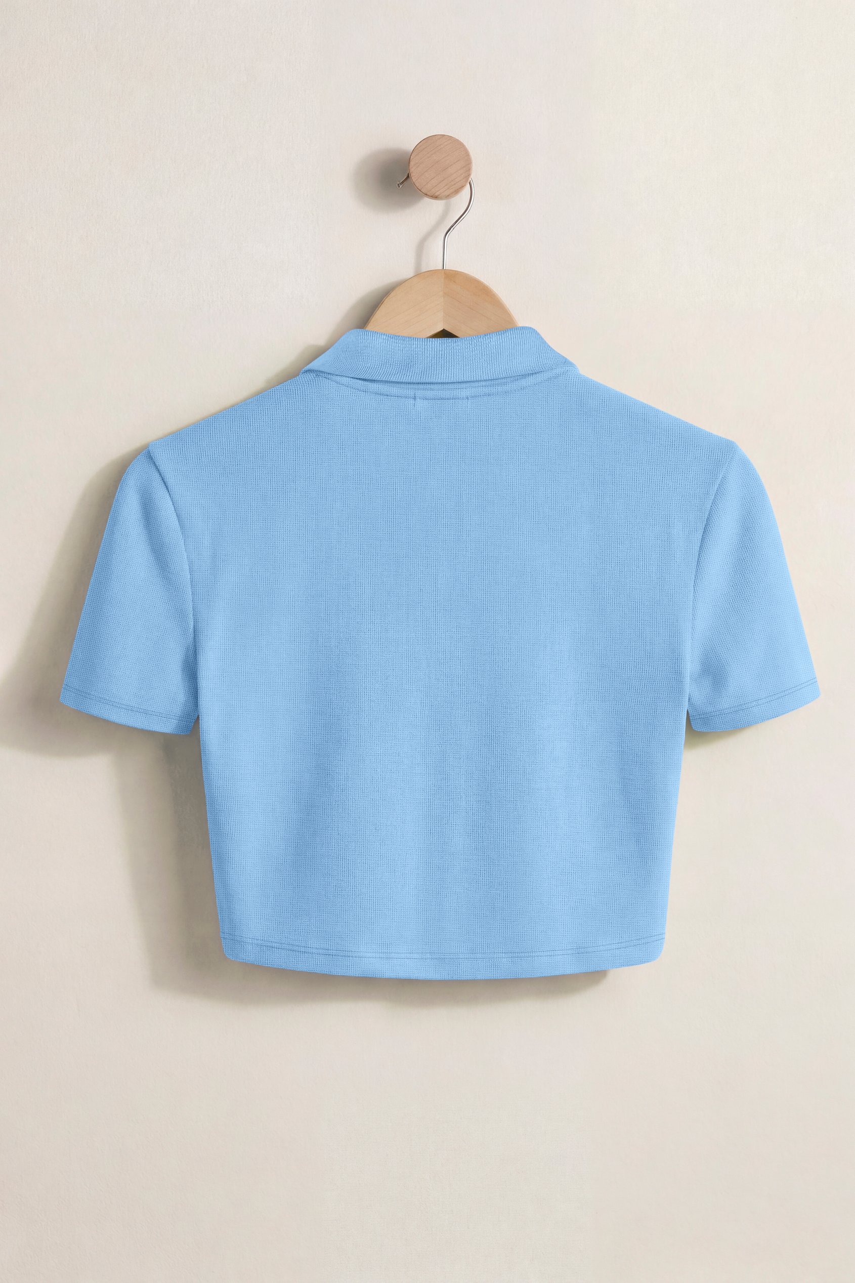 Women’s Cotton Jersey V Neck Cropped Top