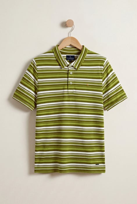 Men’s Blue Stripe Polo Shirt | Enorsia