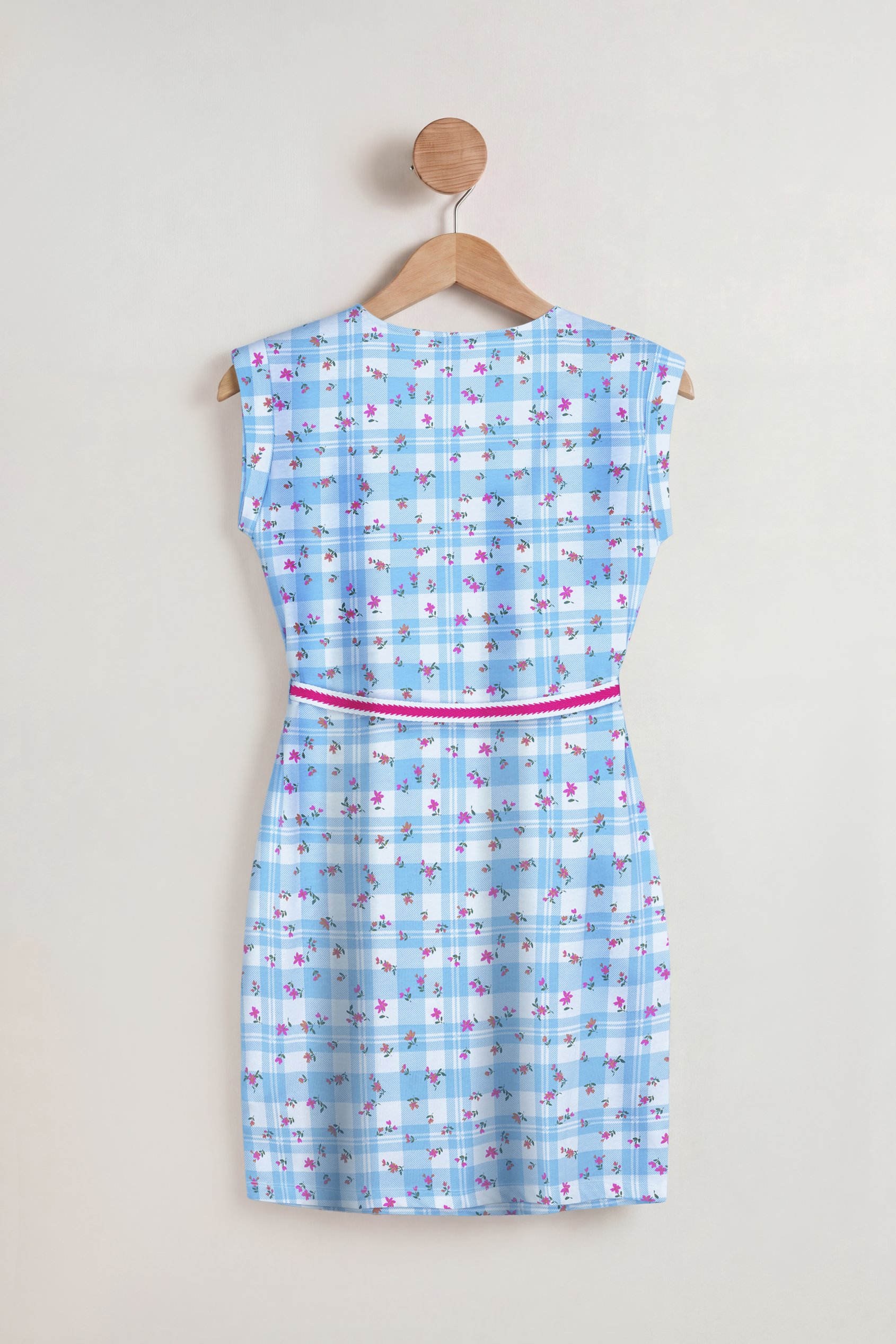 Belted Printed Jersey Dress