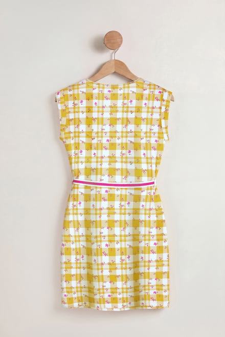 Belted Printed Jersey Dress