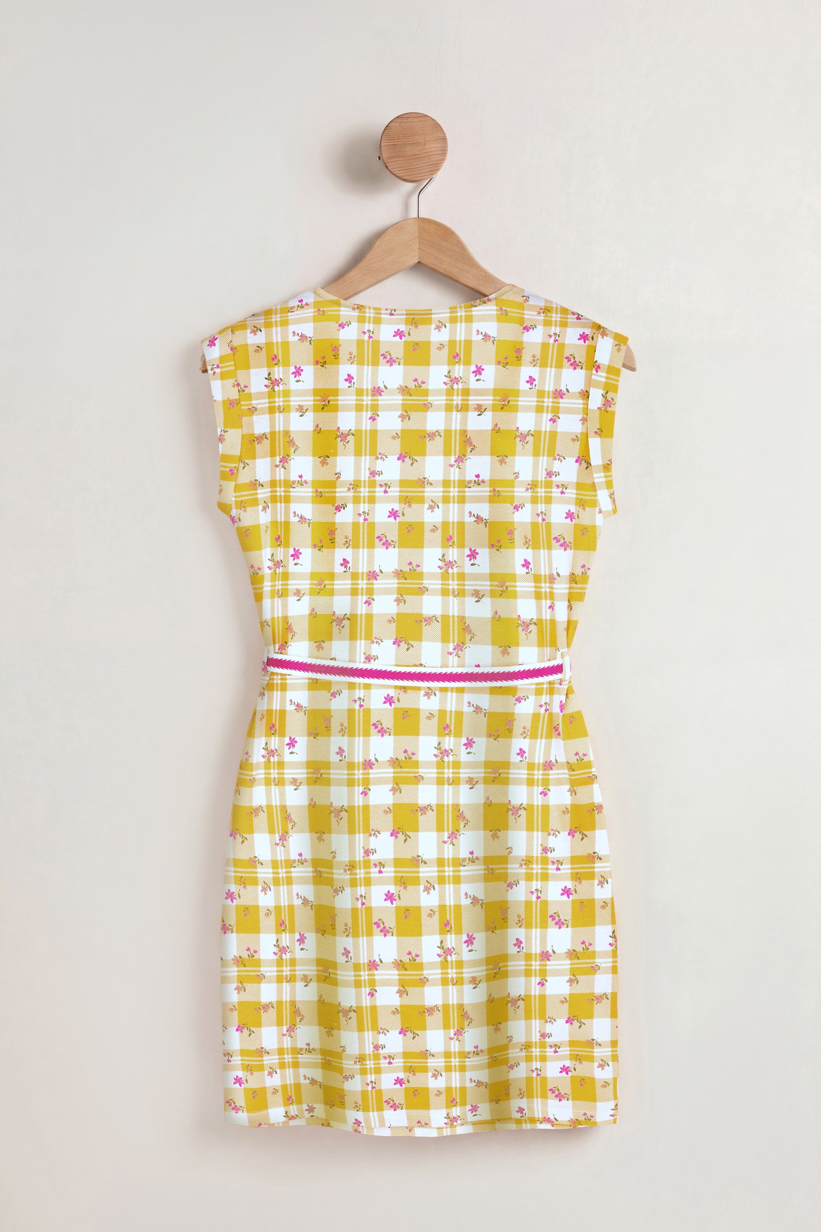 Belted Printed Jersey Dress