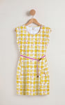 Belted Printed Jersey Dress