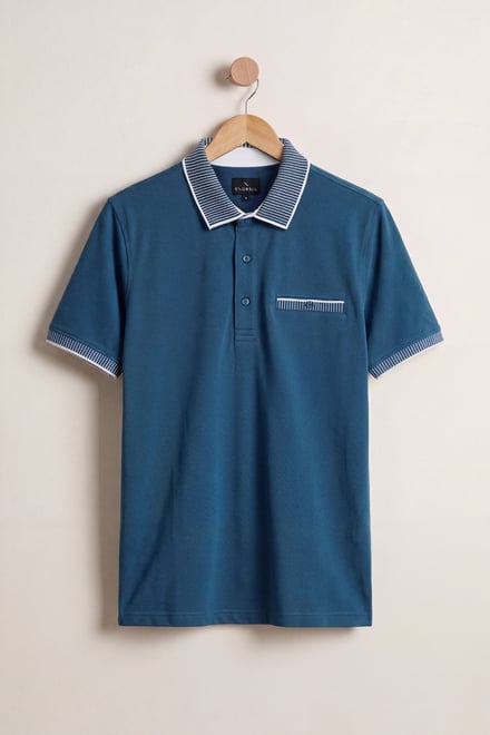 Men's Bird Eye Collar Polo Shirt