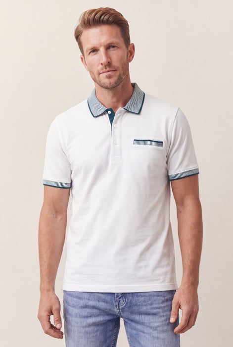 Men's Green Bird Eye Collar Polo Shirt