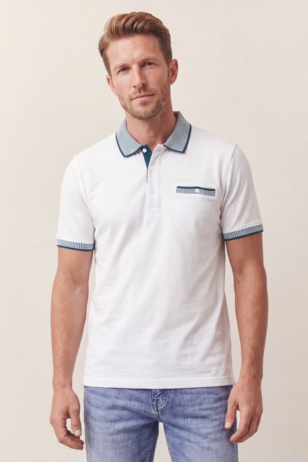 Men's Bird Eye Collar Polo Shirt