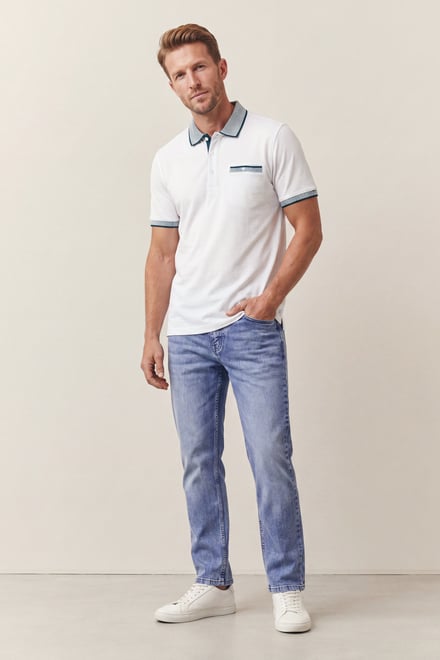 Men's Bird Eye Collar Polo Shirt