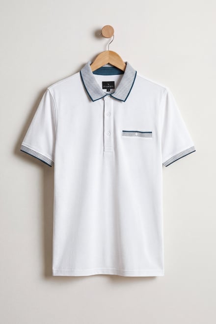 Men's Bird Eye Collar Polo Shirt