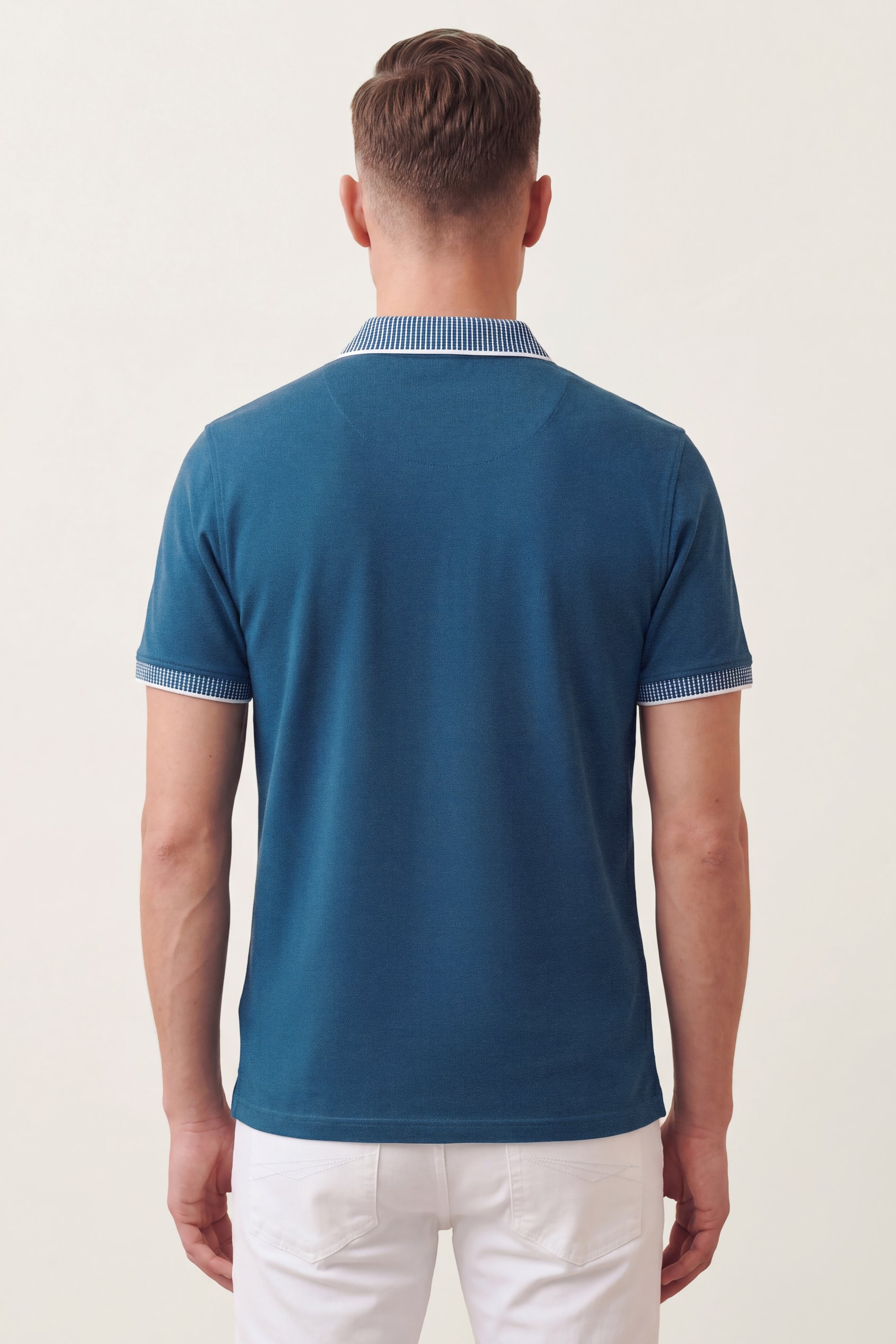 Men's Bird Eye Collar Polo Shirt