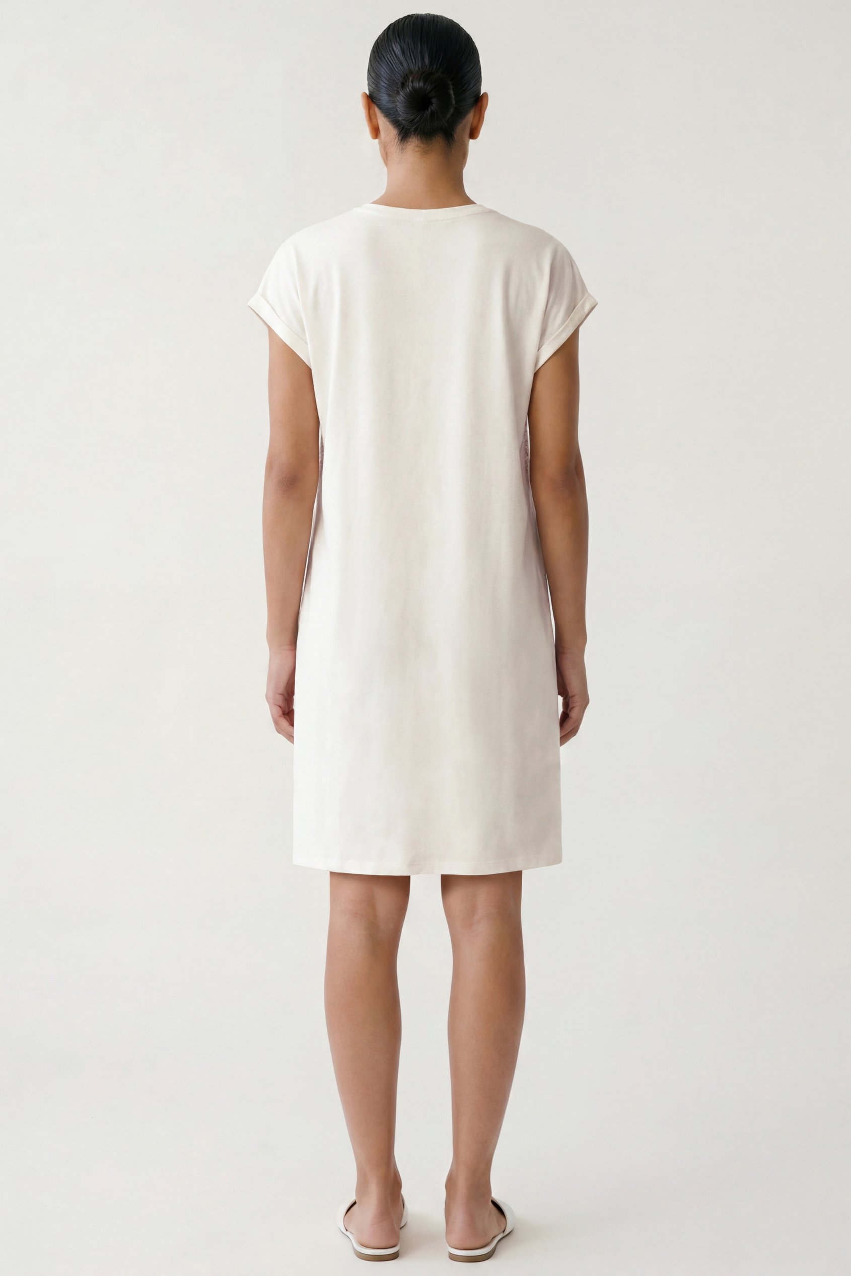 Patch Cut Lace Jersey Dress