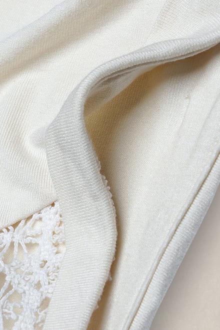 Patch Cut Lace Jersey Dress
