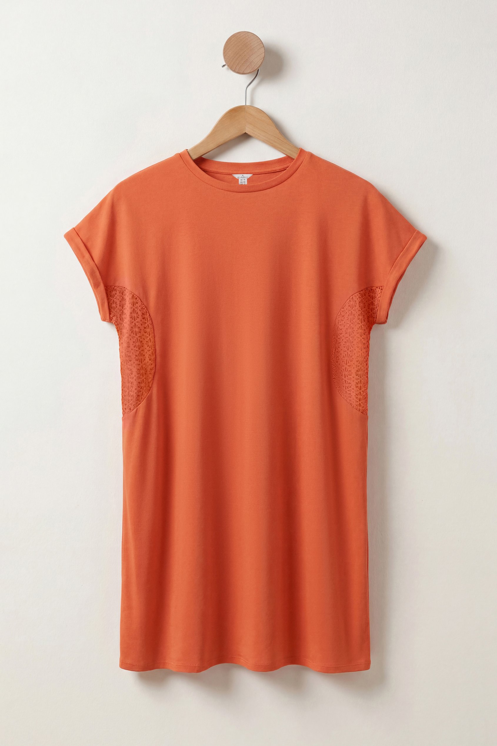 Patch Cut Lace Jersey Dress