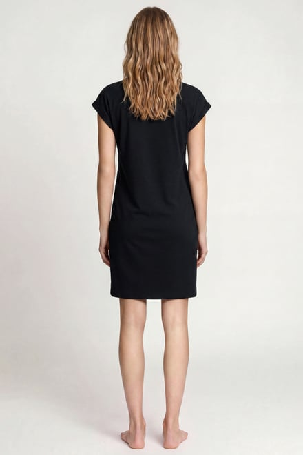 Patch Cut Lace Jersey Dress