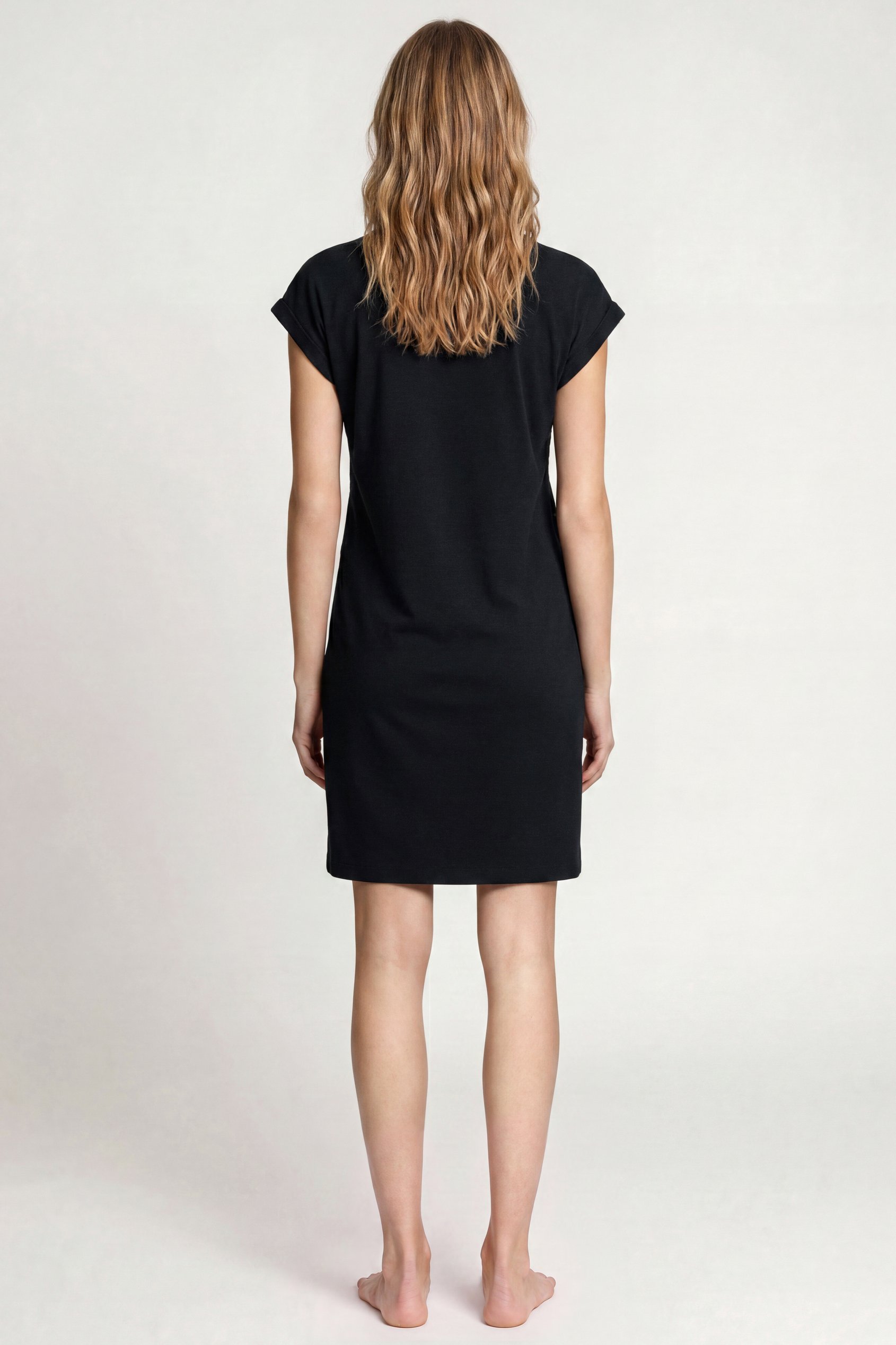 Patch Cut Lace Jersey Dress