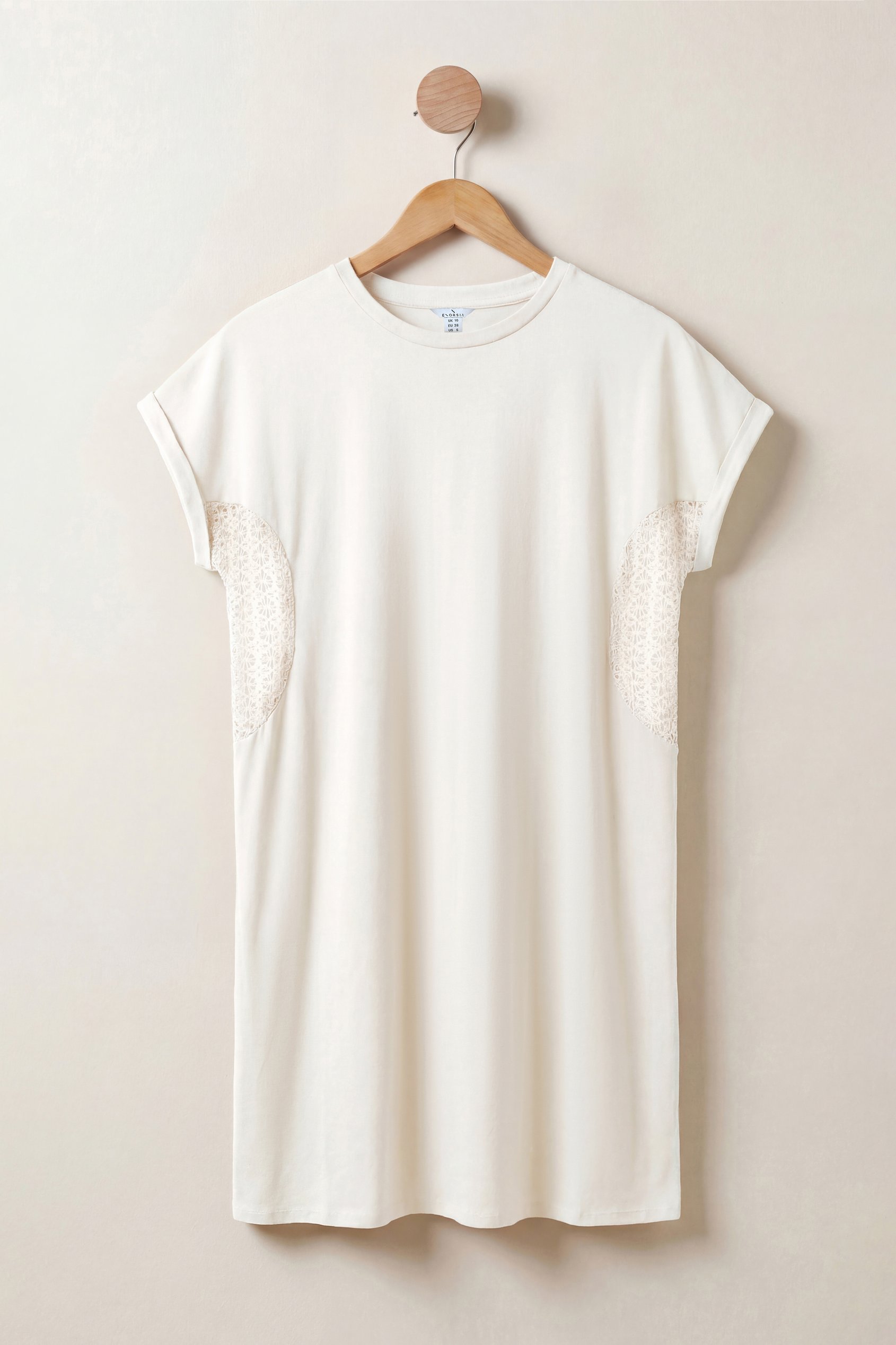 Patch Cut Lace Jersey Dress