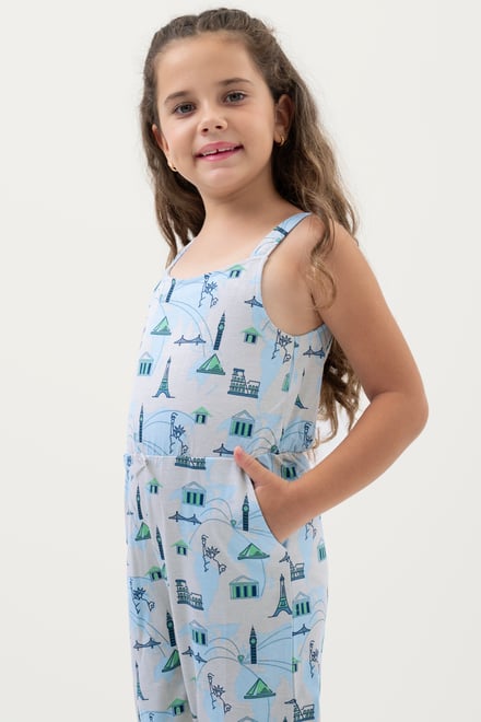 Girls City Print Jumpsuit (12/18mths - 6/7yrs)