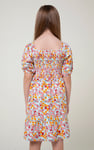 Girls Printed Smoky Tiered Dress ( 5yrs-11yrs)