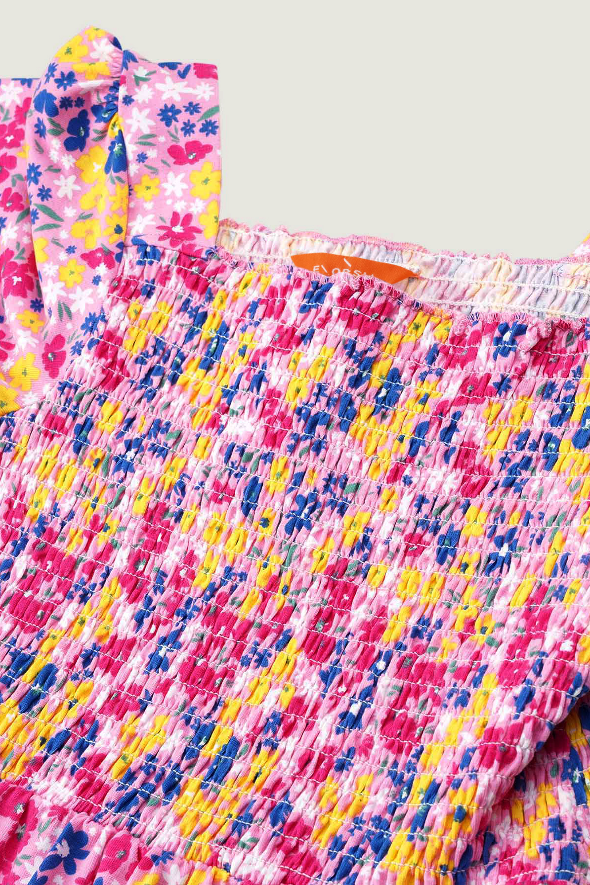 Girls Printed Smoky Tiered Dress ( 5yrs-11yrs)