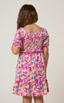 Girls Printed Smoky Tiered Dress ( 5yrs-11yrs)