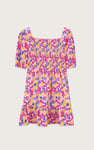Girls Printed Smoky Tiered Dress ( 5yrs-11yrs)
