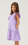 Girls Ruffle Sleeve Jersey Dress