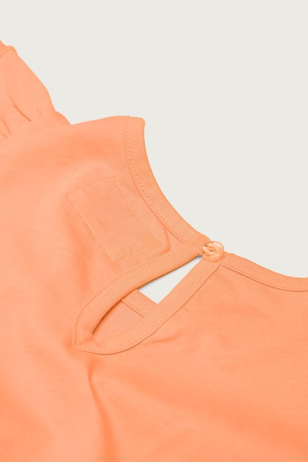 Girls Ruffle Sleeve Jersey Dress