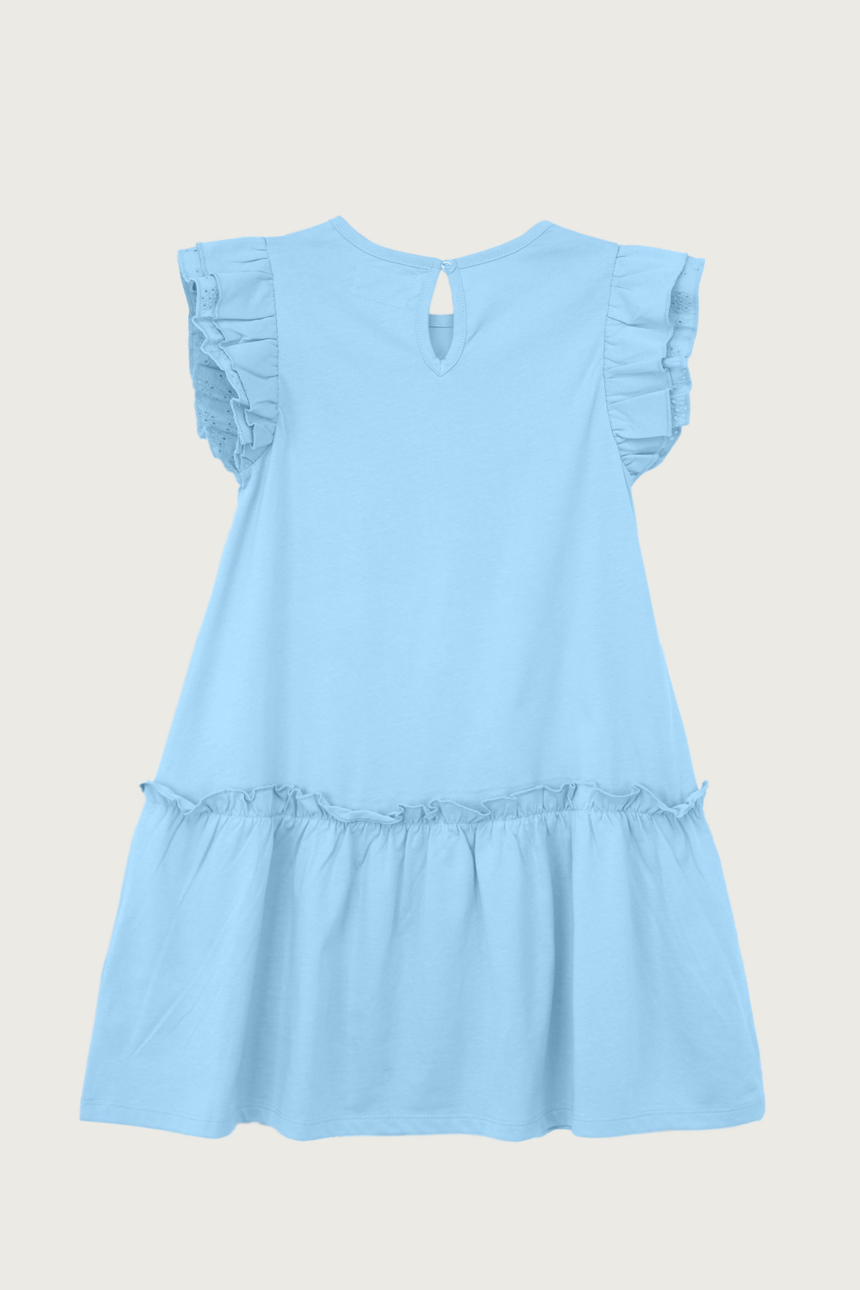 Girls Ruffle Sleeve Jersey Dress