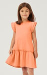 Girls Ruffle Sleeve Jersey Dress