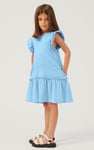 Girls Ruffle Sleeve Jersey Dress