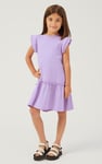 Girls Ruffle Sleeve Jersey Dress