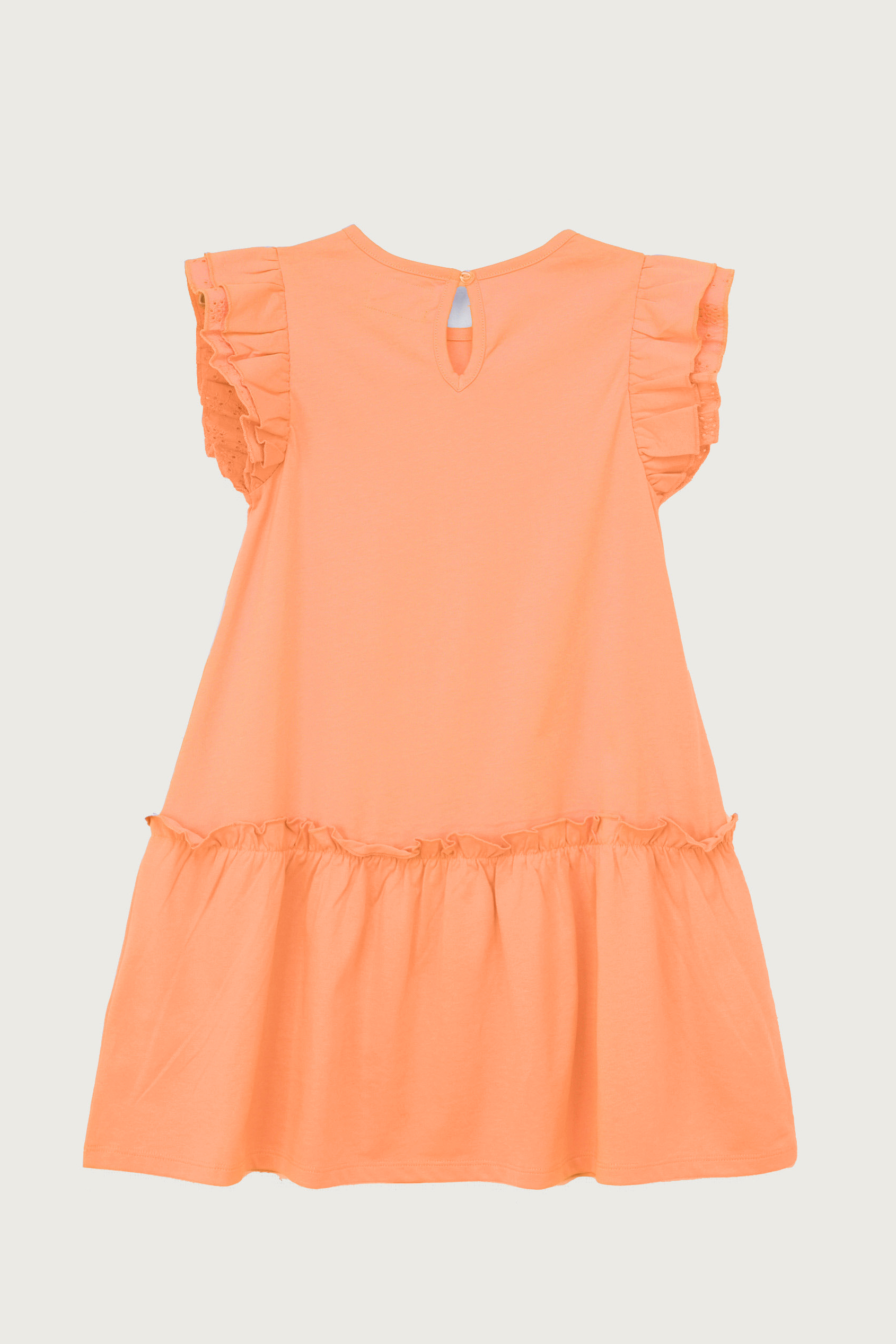 Girls Ruffle Sleeve Jersey Dress