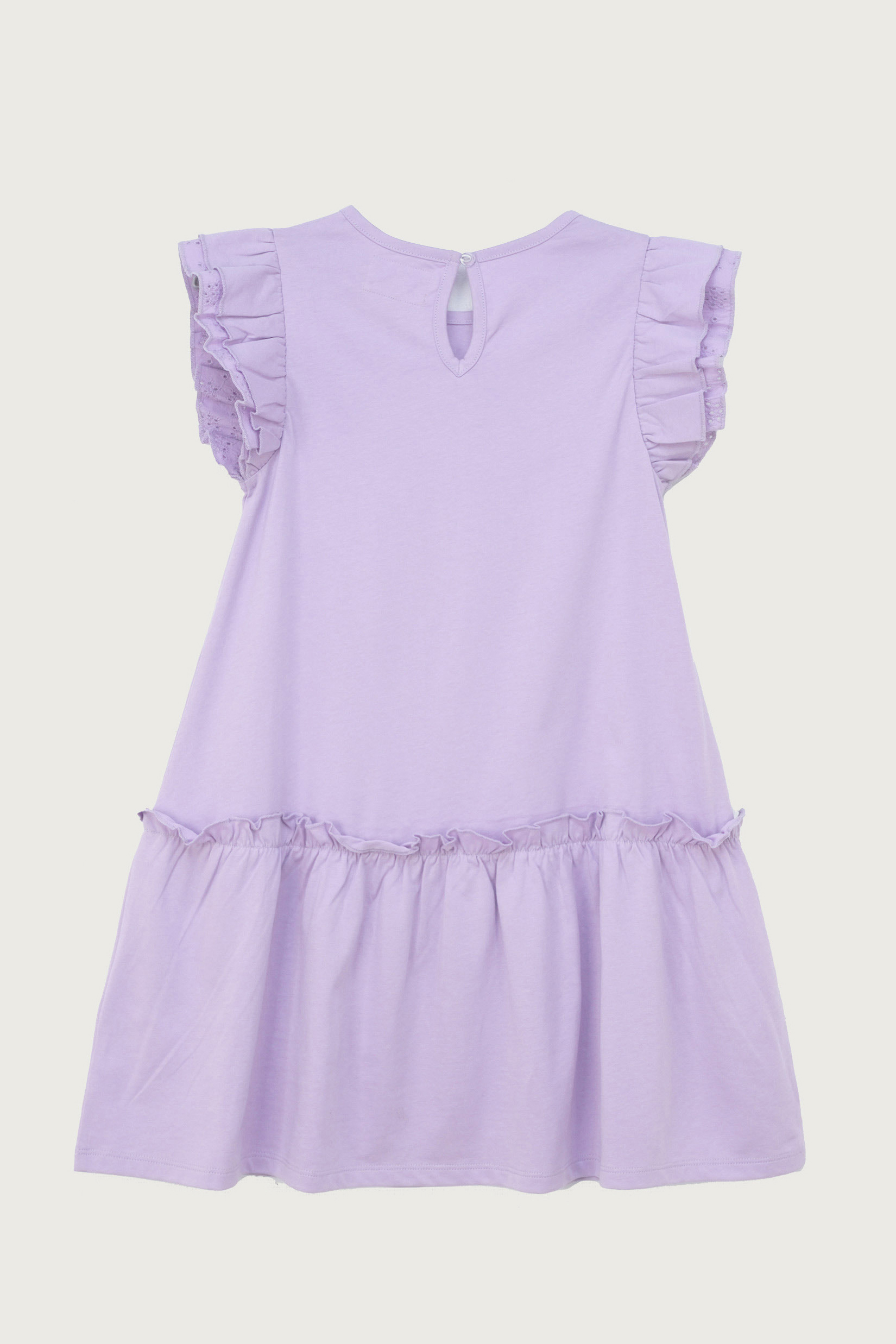 Girls Ruffle Sleeve Jersey Dress