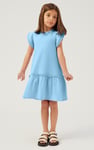 Girls Ruffle Sleeve Jersey Dress