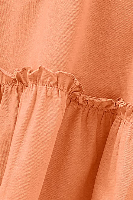 Girls Ruffle Sleeve Jersey Dress