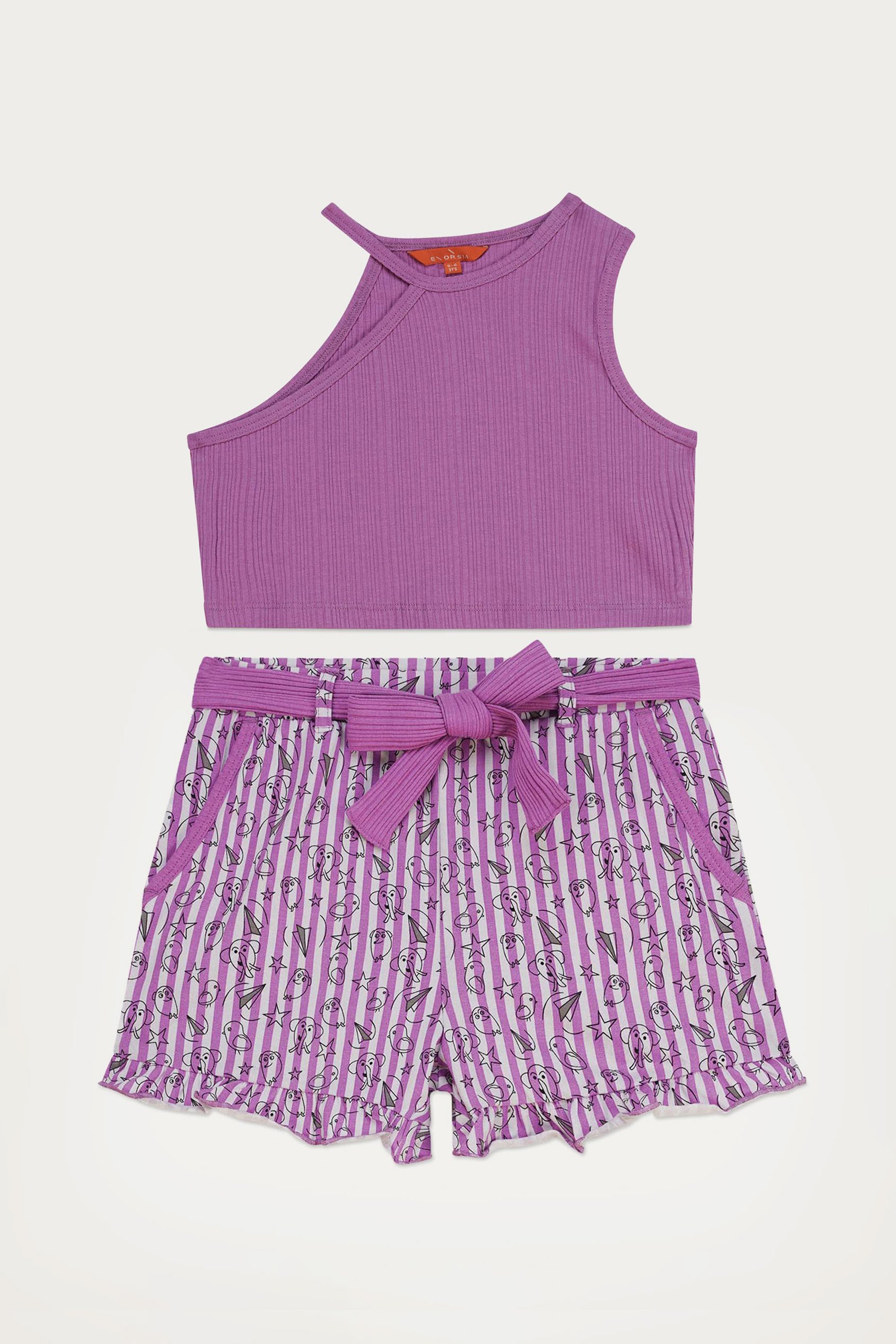 One Shoulder Top & Bottom Set(2/3yrs-8/9yrs)