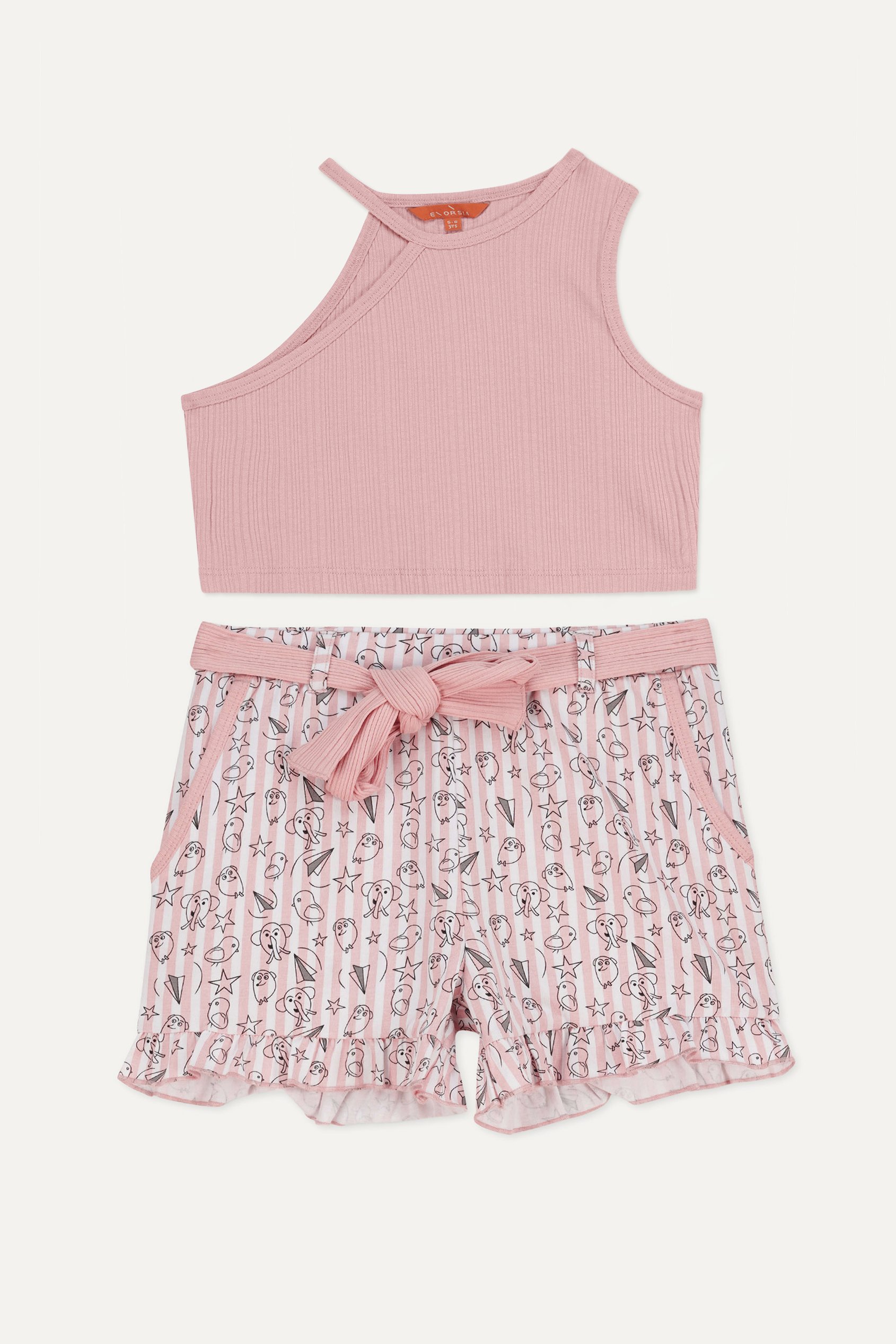 One Shoulder Top & Bottom Set(2/3yrs-8/9yrs)