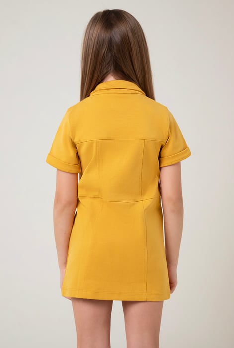 Yellow Utility Girls Shirt Dress (2yrs-9yrs)