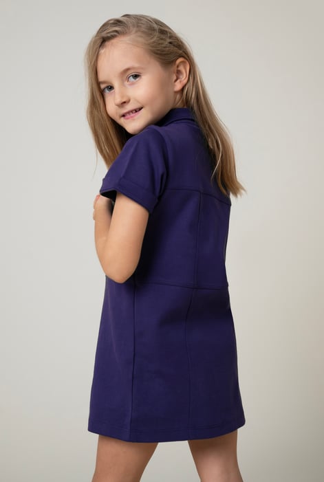 Blue Utility Girls Shirt Dress (2yrs-9yrs)