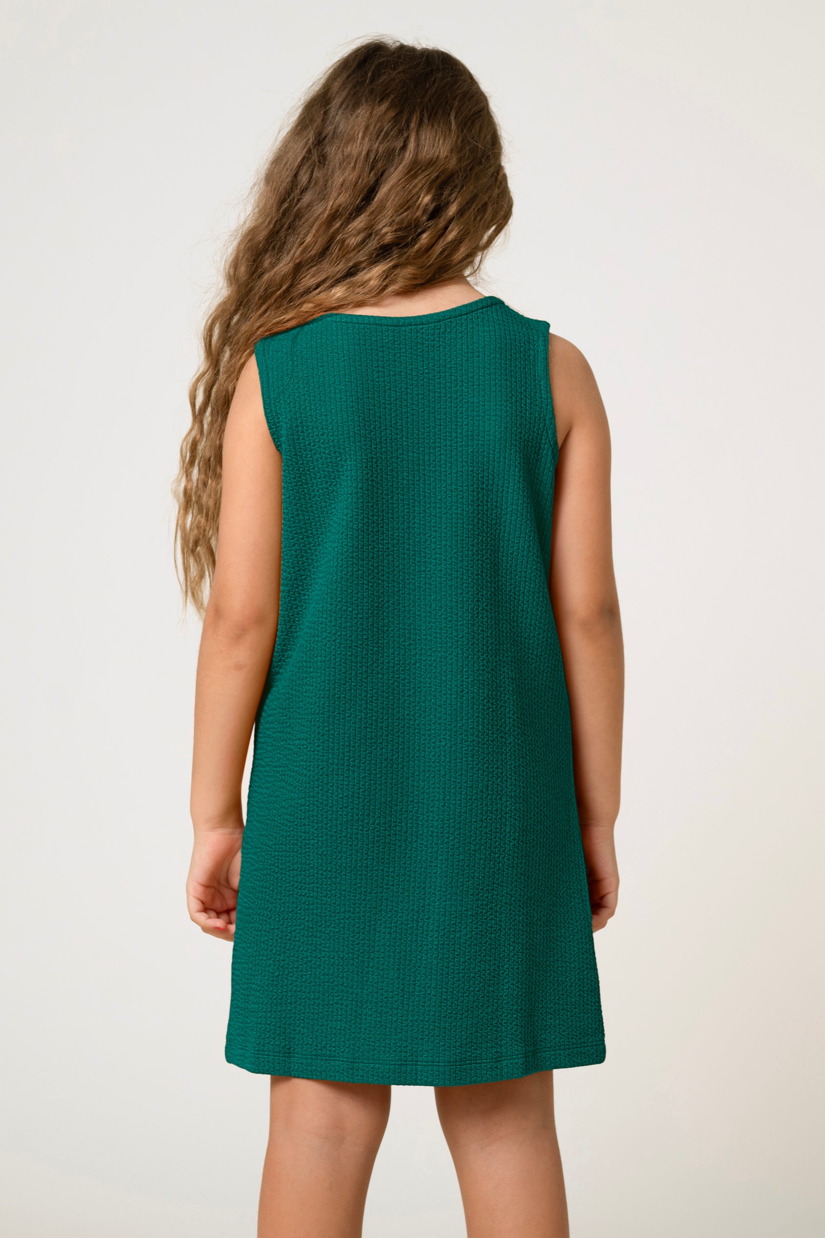 Girls Sleeveless Button Front Dress (2yrs-9yrs)