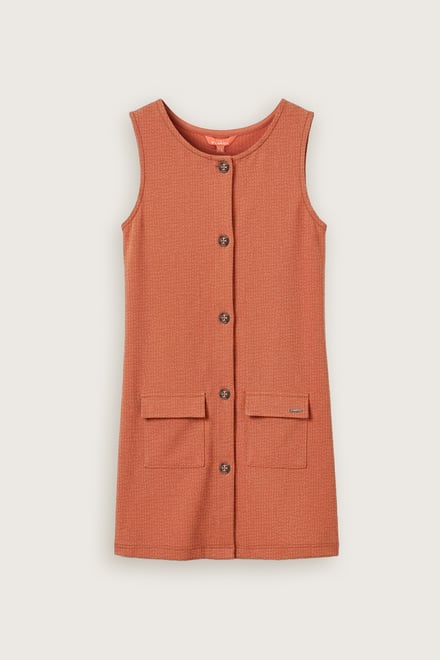 Girls Sleeveless Button Front Dress (2yrs-9yrs)