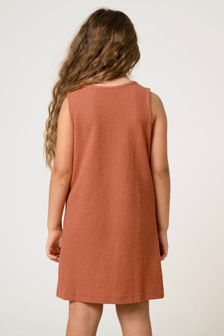 Girls Sleeveless Button Front Dress (2yrs-9yrs)