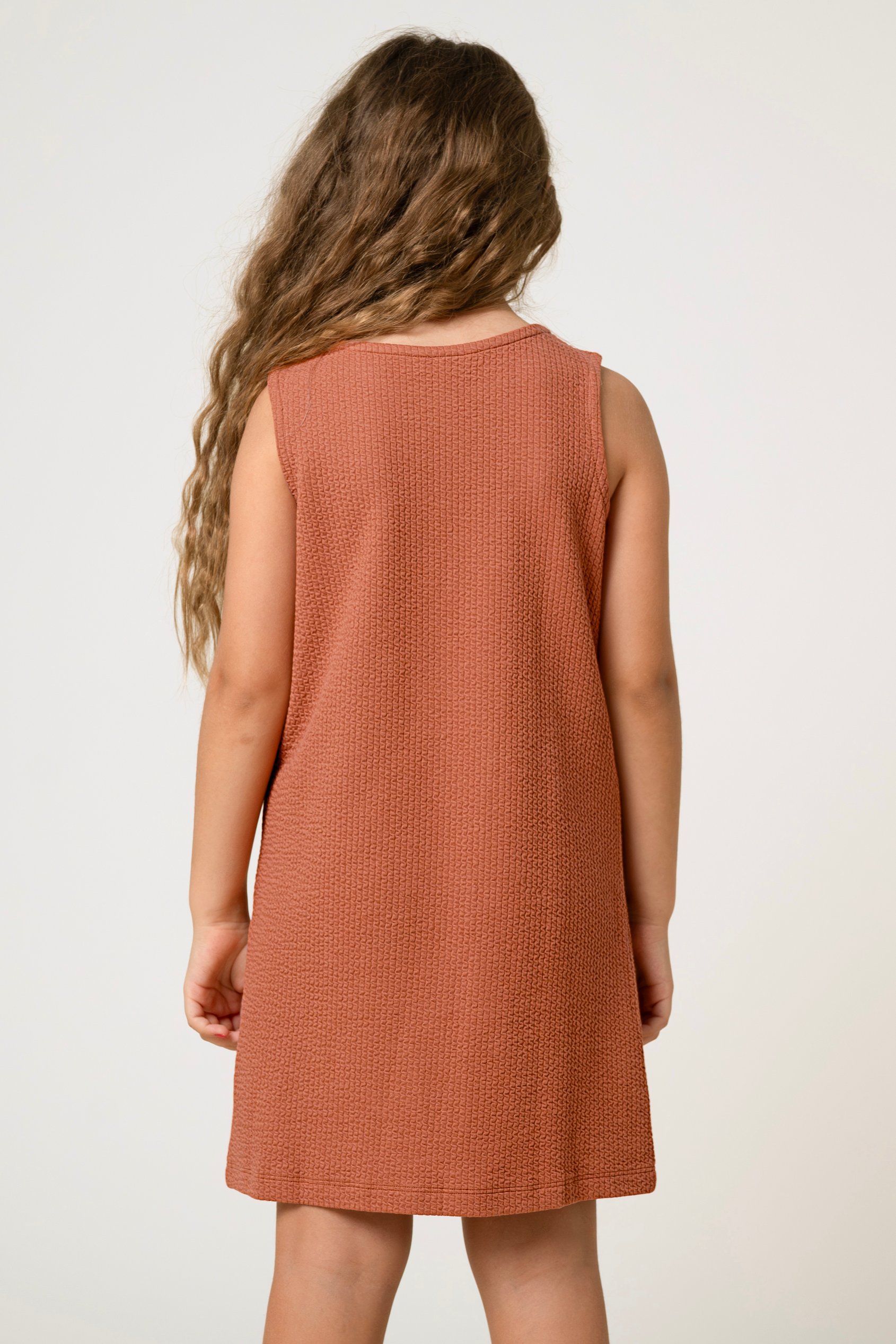 Girls Sleeveless Button Front Dress (2yrs-9yrs)
