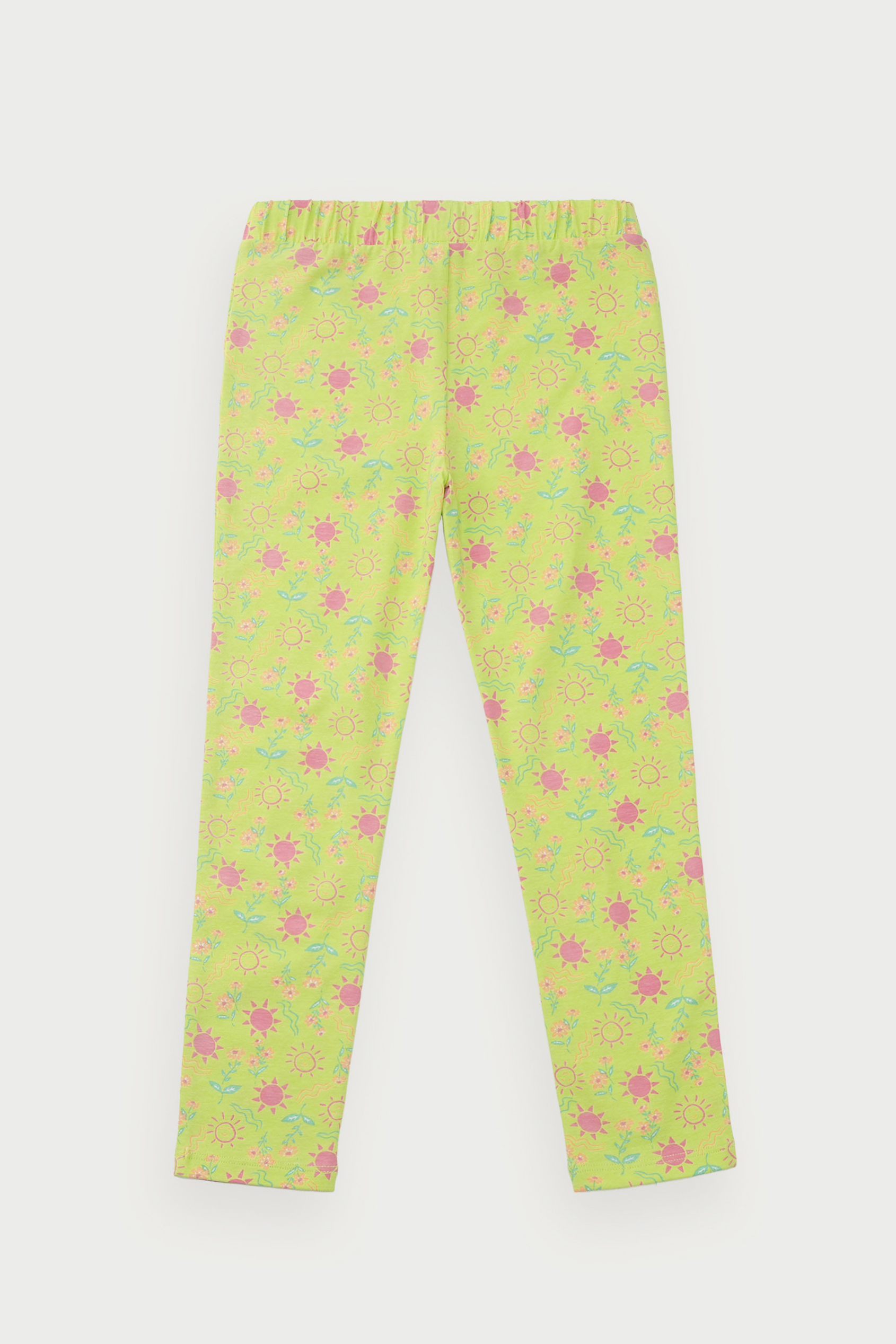 Girls Sun Flower Print Pyjama Set