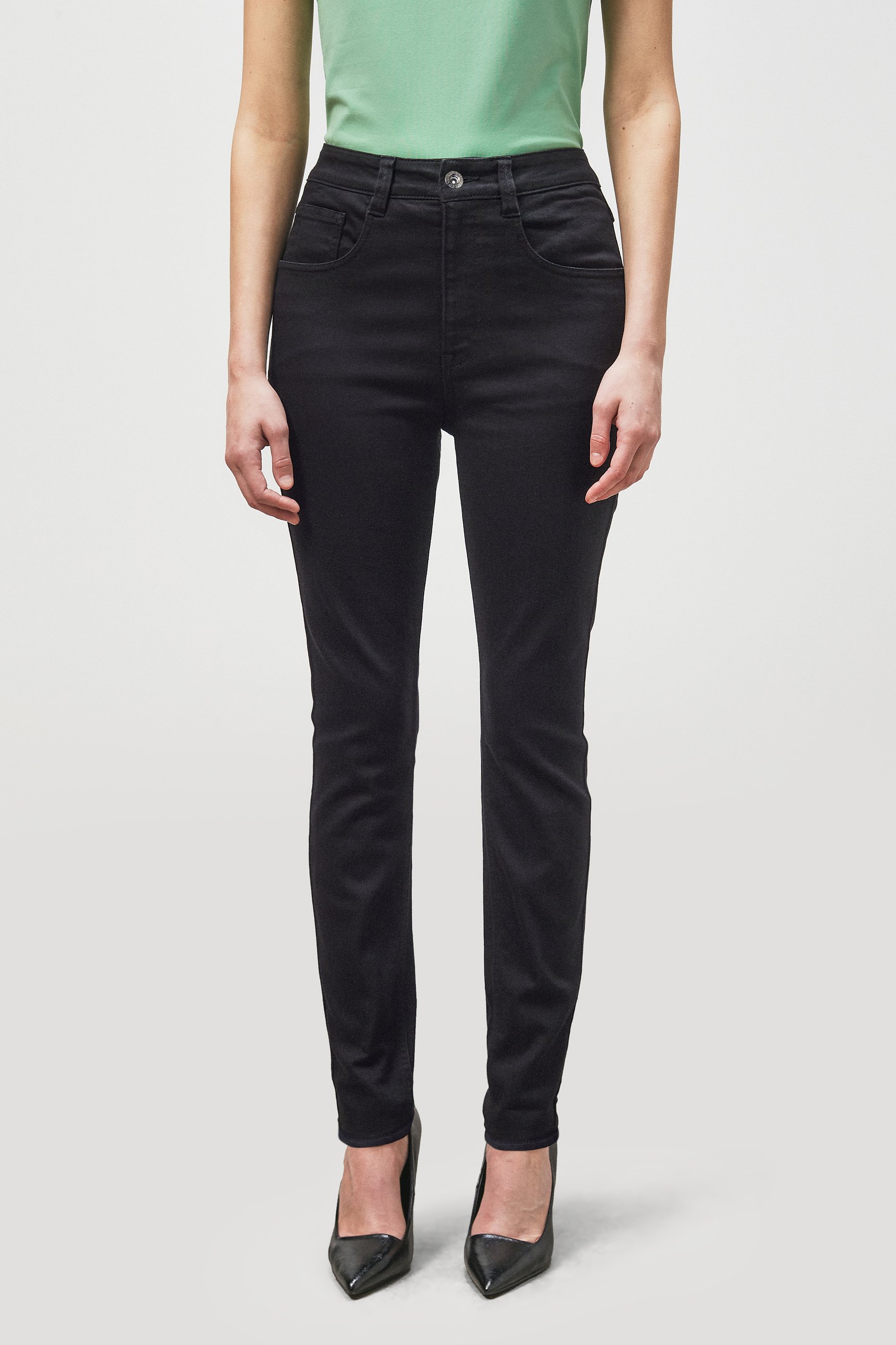 Enorsia Women's Black Super Stretch Skinny Jeans - Uk 8