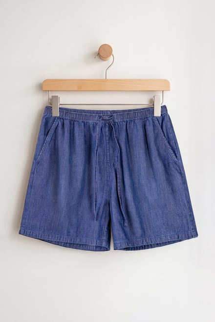 Women's Pull On Drawstring Denim Shorts