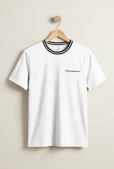 Mens Cream Crew Neck T-Shirt