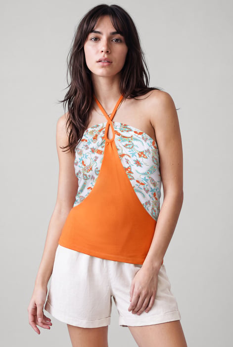 Women’s Blue Halter Neck Top