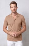 Men's Regular Fit Revere Collar Jersey Shirt