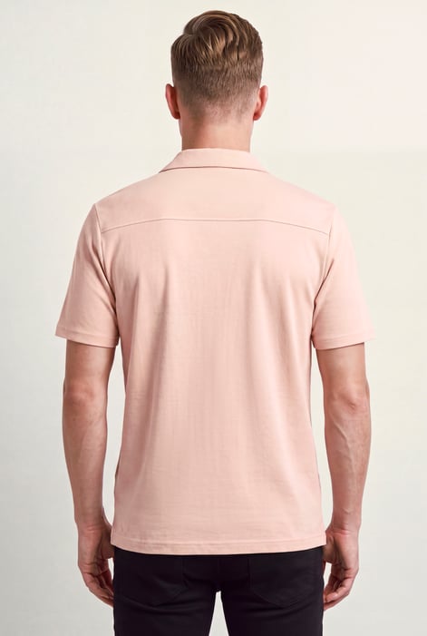 Men's Regular Fit Revere Collar Jersey Shirt