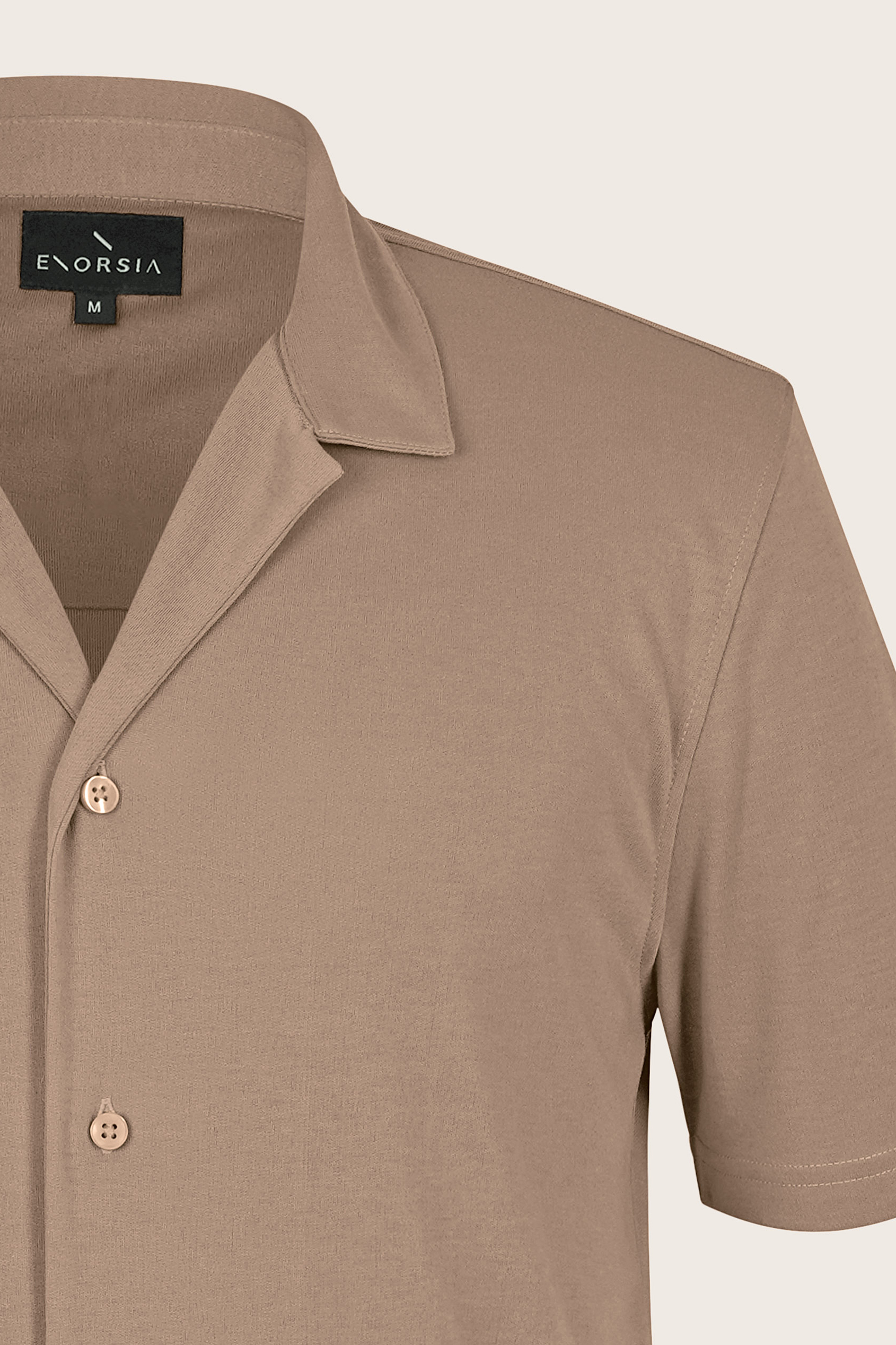 Men's Regular Fit Revere Collar Jersey Shirt