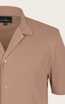 Men's Regular Fit Revere Collar Jersey Shirt